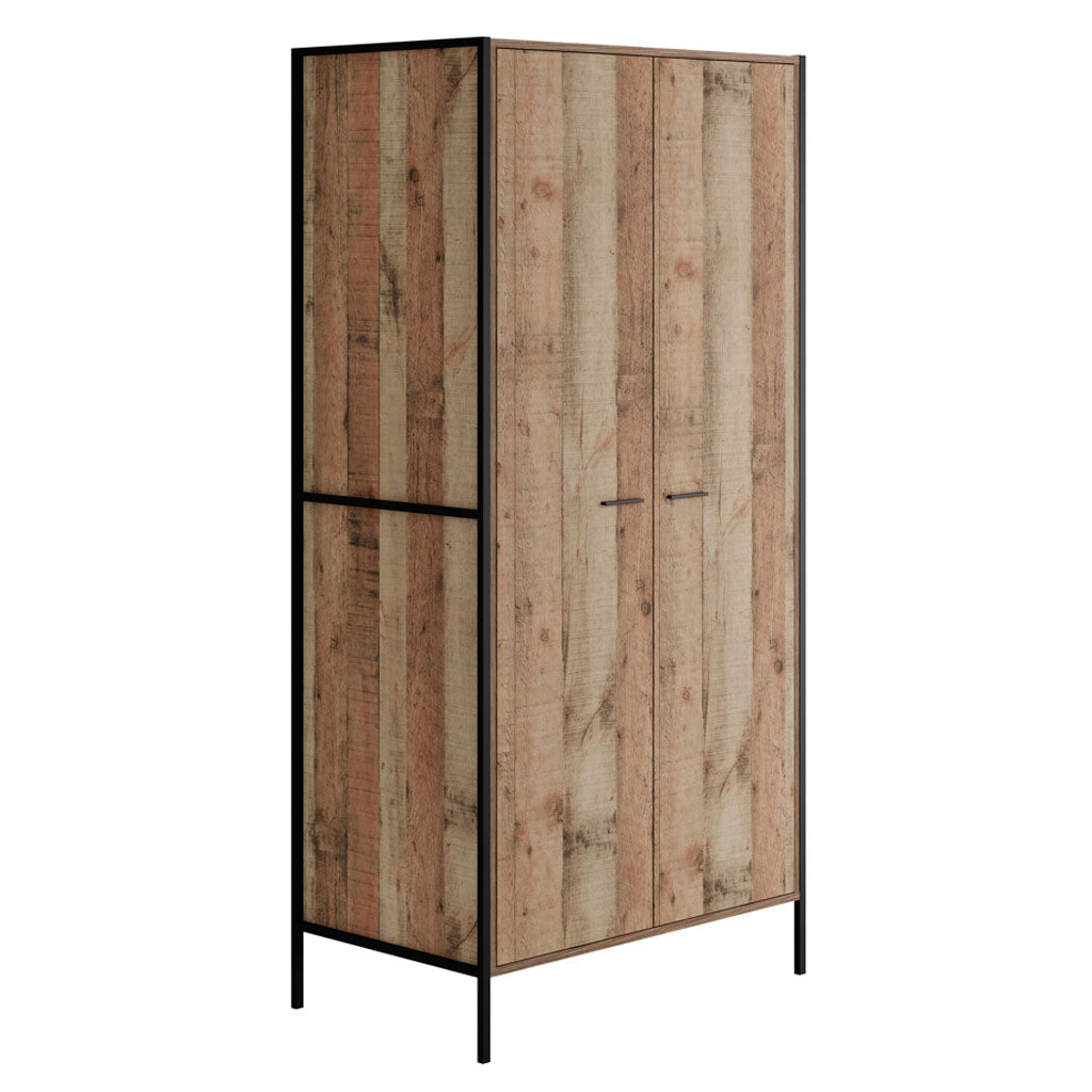 Wooden Wardrobe With 2 Doors - Hoxton