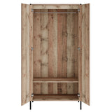 Wooden Wardrobe With 2 Doors - Hoxton