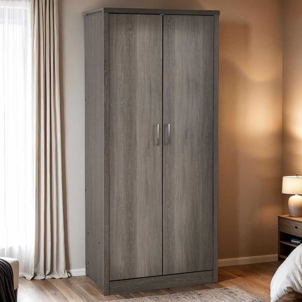 Wooden Wardrobe With 2 Doors - Lisbon