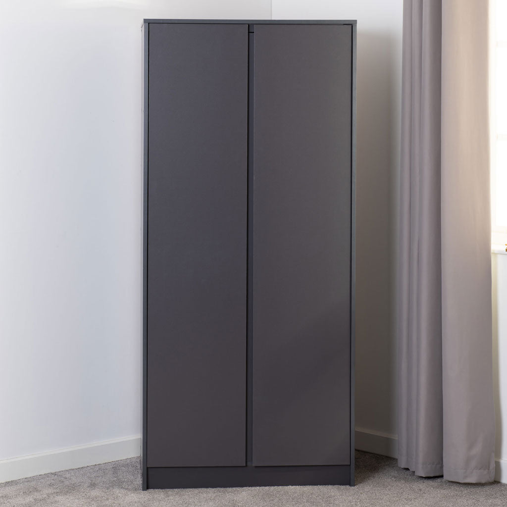 Wooden Wardrobe With 2 Doors - Malvern