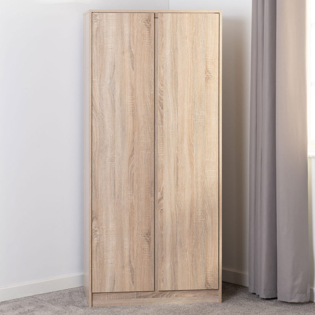 Wooden Wardrobe With 2 Doors - Malvern