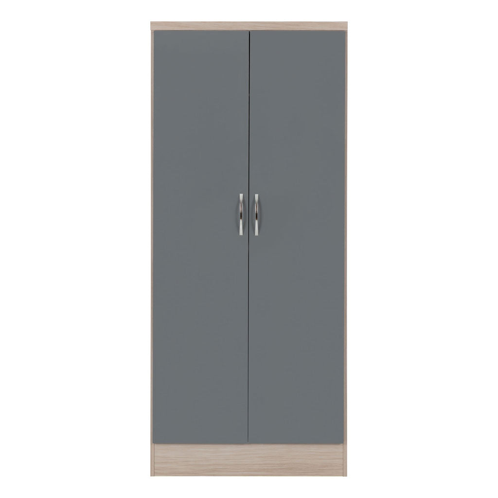 Wooden Wardrobe With 2 Doors - Nevada