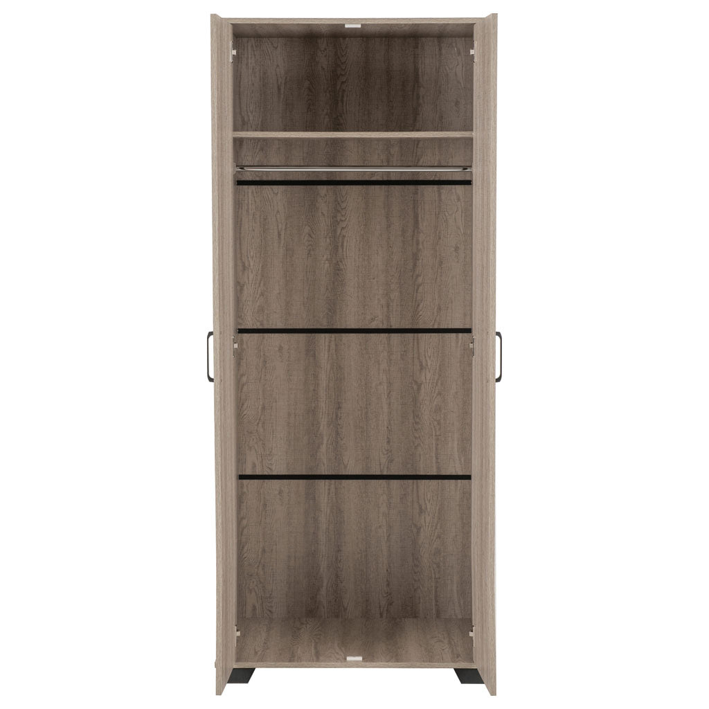 Wooden Wardrobe With 2 Doors - Oliver