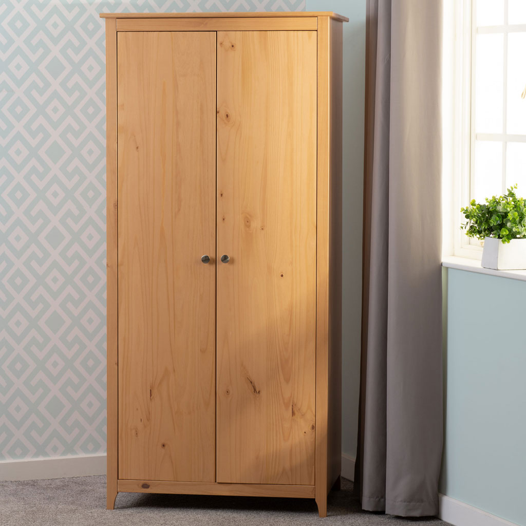 Wooden Wardrobe With 2 Doors - Oslo