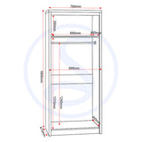 Wooden Wardrobe With 2 Doors - Seville