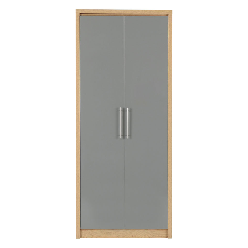 Wooden Wardrobe With 2 Doors - Seville