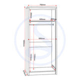 Wooden Wardrobe With 2 Doors - Seville