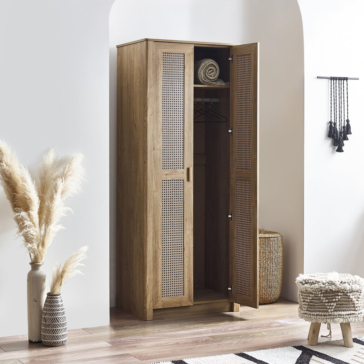 Wooden Wardrobe With 2 Doors - Sydney