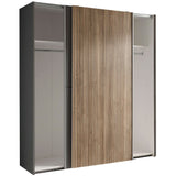 Wooden Wardrobe With 2 Sliding Doors - Berno