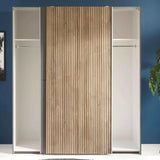 Wooden Wardrobe With 2 Sliding Doors - Berno