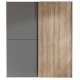 Wooden Wardrobe With 2 Sliding Doors - Berno