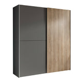 Wooden Wardrobe With 2 Sliding Doors - Berno