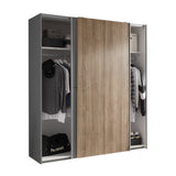 Wooden Wardrobe With 2 Sliding Doors - Berno