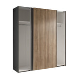 Wooden Wardrobe With 2 Sliding Doors - Berno