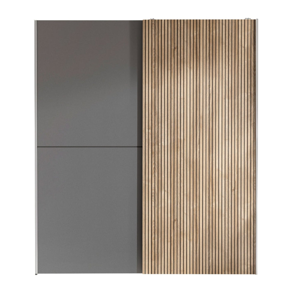 Wooden Wardrobe With 2 Sliding Doors - Berno