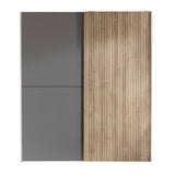 Wooden Wardrobe With 2 Sliding Doors - Berno