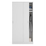 Wooden Wardrobe With 2 Sliding Doors - Hanover