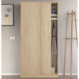 Wooden Wardrobe With 2 Sliding Doors - Hanover