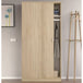 Wooden Wardrobe 100cm Wide With 2 Sliding Doors - Hanover