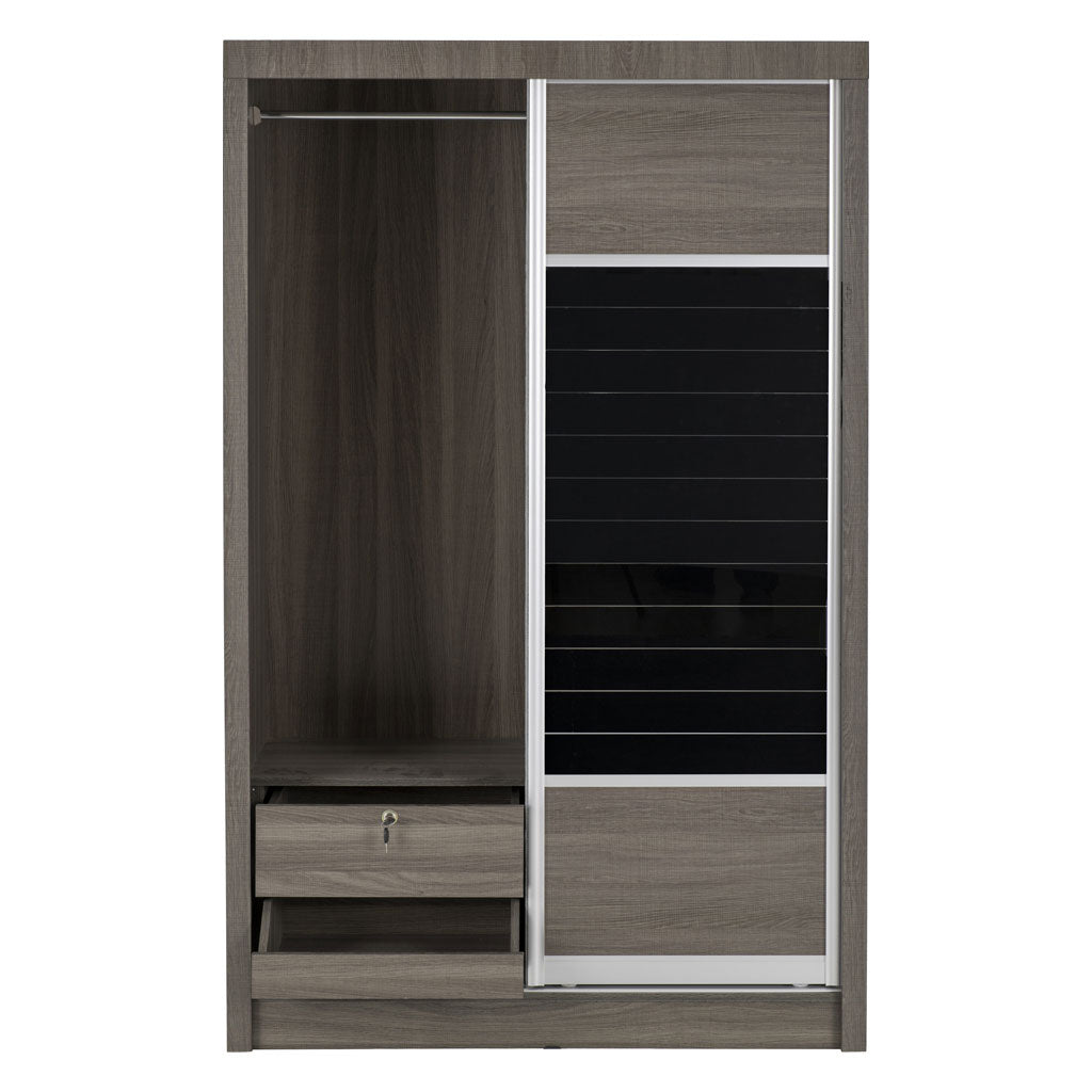 Wooden Wardrobe With 2 Sliding Doors - Lisbon