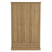 Wooden Wardrobe With 3 Doors And 2 Drawers - Devon