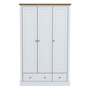 Wooden Wardrobe With 3 Doors And 2 Drawers - Devon