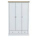 Wooden Wardrobe With 3 Doors And 2 Drawers - Devon