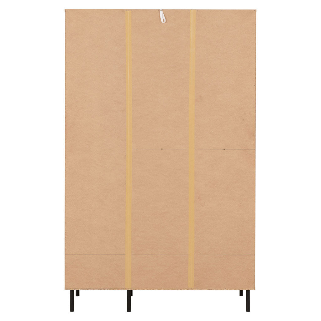 Wooden Wardrobe With 3 Doors And 2 Drawers - Leon