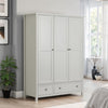 Wooden Wardrobe With 3 Doors And 2 Drawers - Maine