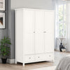 Wooden Wardrobe With 3 Doors And 2 Drawers - Maine