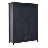 Wooden Wardrobe With 3 Doors And 2 Drawers - Maine