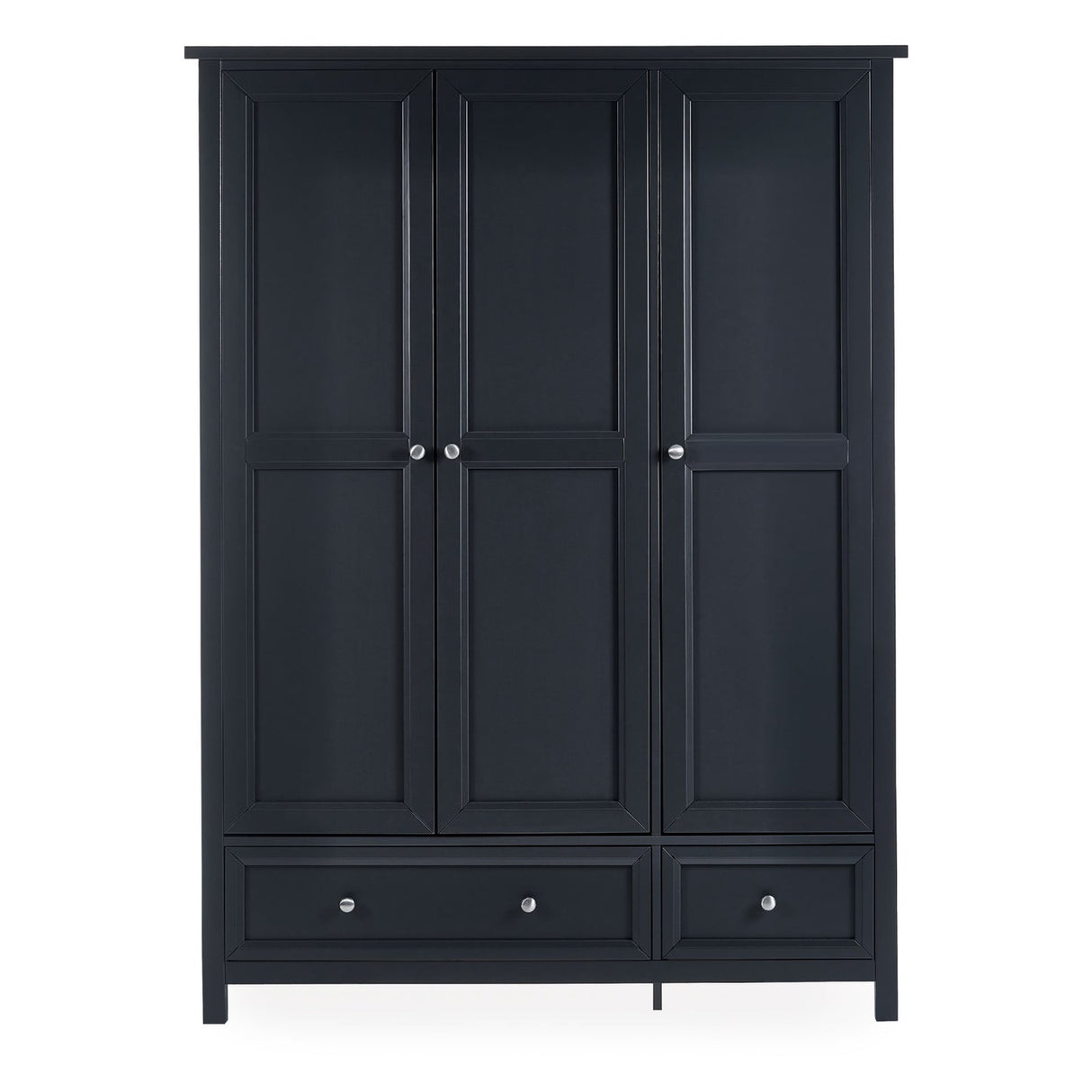 Wooden Wardrobe With 3 Doors And 2 Drawers - Maine