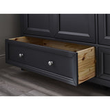 Wooden Wardrobe With 3 Doors And 2 Drawers - Maine