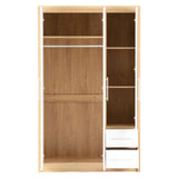 Wooden Wardrobe With 3 Doors And 2 Drawers - Seville