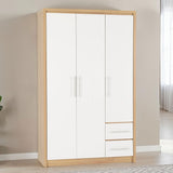 Wooden Wardrobe With 3 Doors And 2 Drawers - Seville