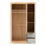 Wooden Wardrobe With 3 Doors And 2 Drawers - Seville