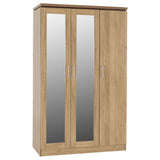 Wooden Wardrobe With 3 Doors - Charles