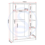 Wooden Wardrobe With 3 Doors - Malvern