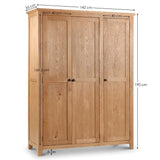 Wooden Wardrobe With 3 Doors - Marlborough