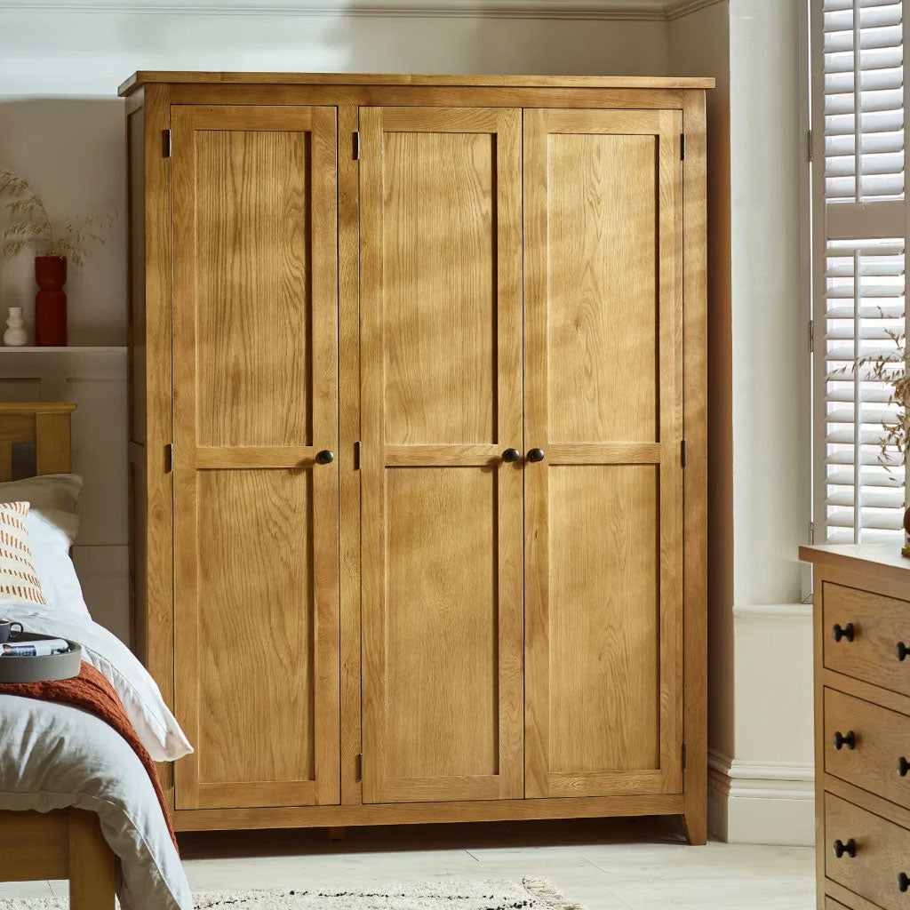 Wooden Wardrobe With 3 Doors - Marlborough