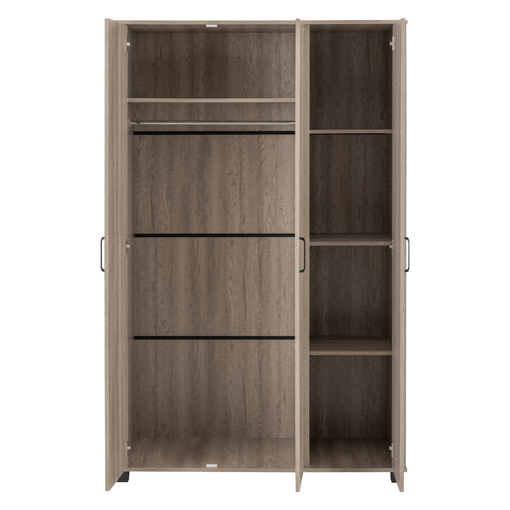 Wooden Wardrobe With 3 Doors - Oliver