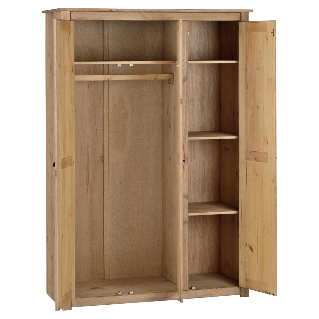 Wooden Wardrobe With 3 Doors - Panama