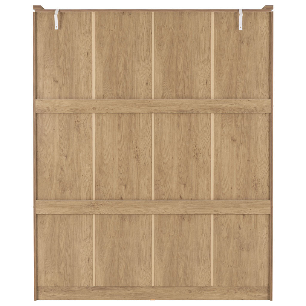 Wooden Wardrobe With 4 Doors And 2 Drawers - Charles