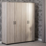 Wooden Wardrobe With 4 Doors - Oliver