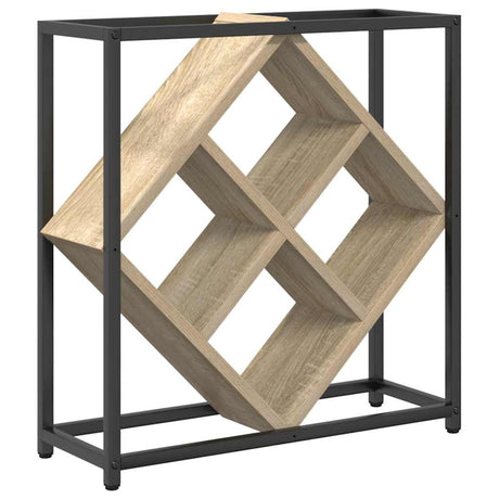 Wooden Wine Rack 51cm Wide With Metal Frame - Vantage Home