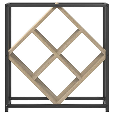 Wooden Wine Rack 51cm Wide With Metal Frame - Vantage Home