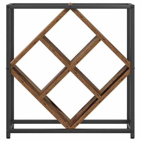 Wooden Wine Rack 51cm Wide With Metal Frame - Vantage Home