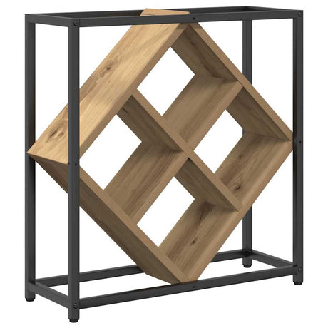 Wooden Wine Rack 51cm Wide With Metal Frame - Vantage Home