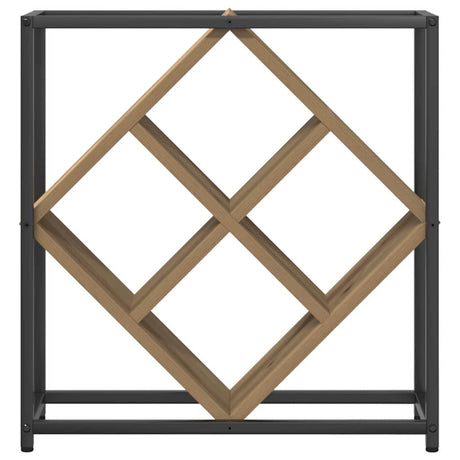 Wooden Wine Rack 51cm Wide With Metal Frame - Vantage Home
