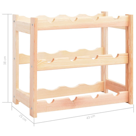 Wooden Wine Rack for 12 Bottles - Vantage Home